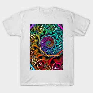 colourful fractal spiral T-Shirt